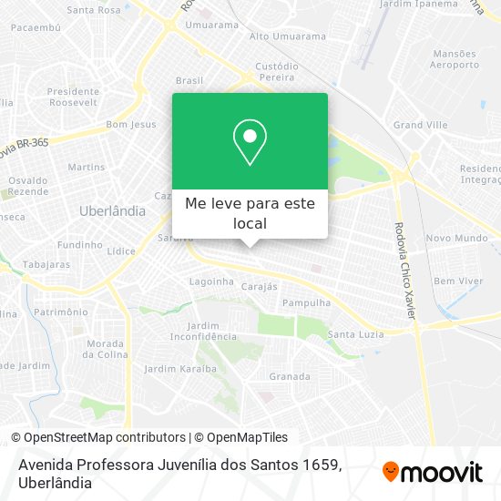 Avenida Professora Juvenília dos Santos 1659 mapa