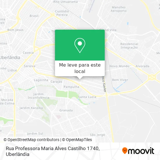 Rua Professora Maria Alves Castilho 1740 mapa