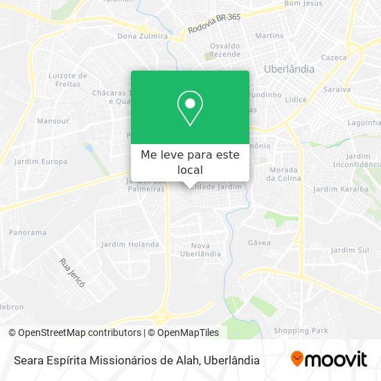 Seara Espírita Missionários de Alah mapa