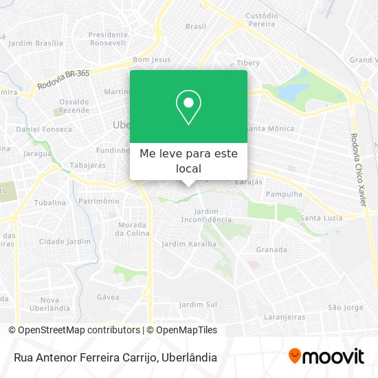 Rua Antenor Ferreira Carrijo mapa