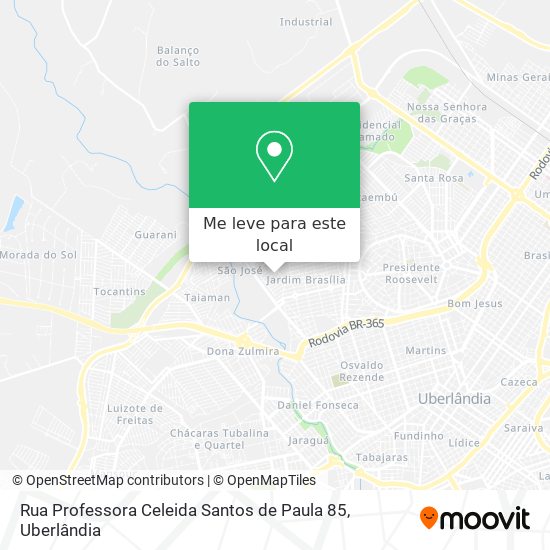 Rua Professora Celeida Santos de Paula 85 mapa