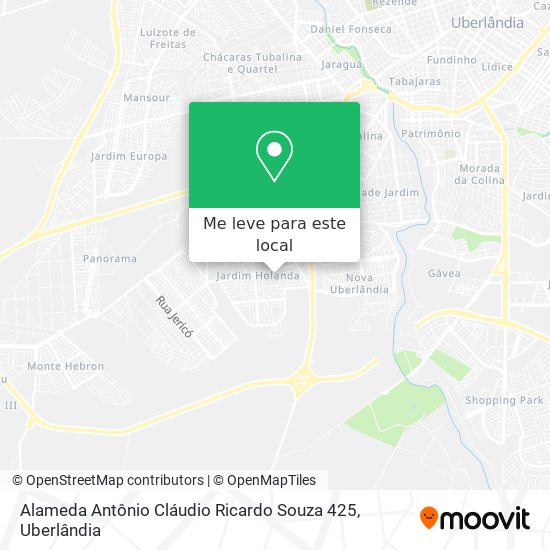 Alameda Antônio Cláudio Ricardo Souza 425 mapa