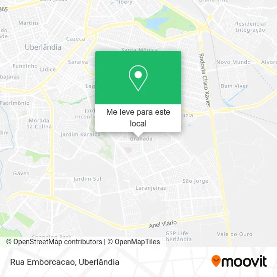 Rua Emborcacao mapa
