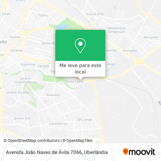 Avenida João Naves de Ávila 7066 mapa