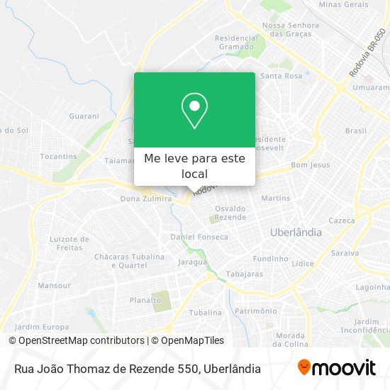 Rua João Thomaz de Rezende 550 mapa