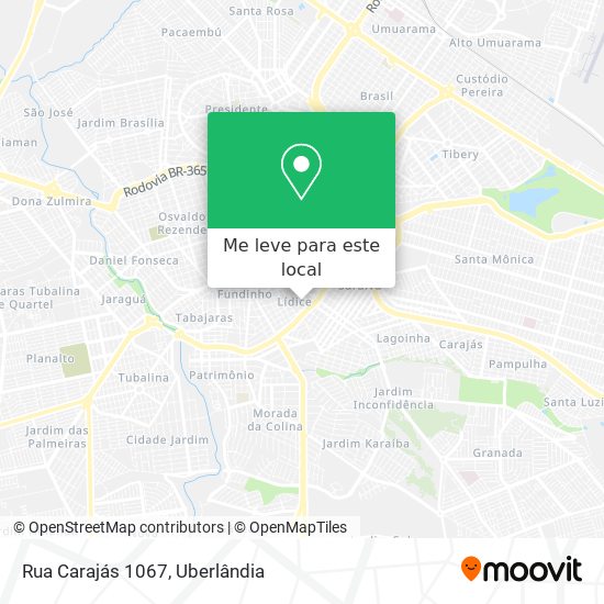 Rua Carajás 1067 mapa