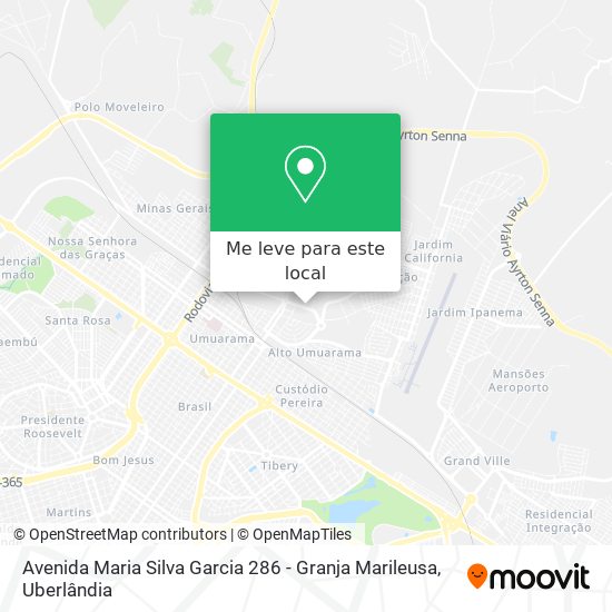 Avenida Maria Silva Garcia 286 - Granja Marileusa mapa
