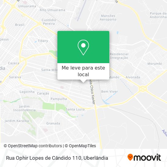 Rua Ophir Lopes de Cândido 110 mapa