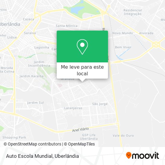 Auto Escola Mundial mapa