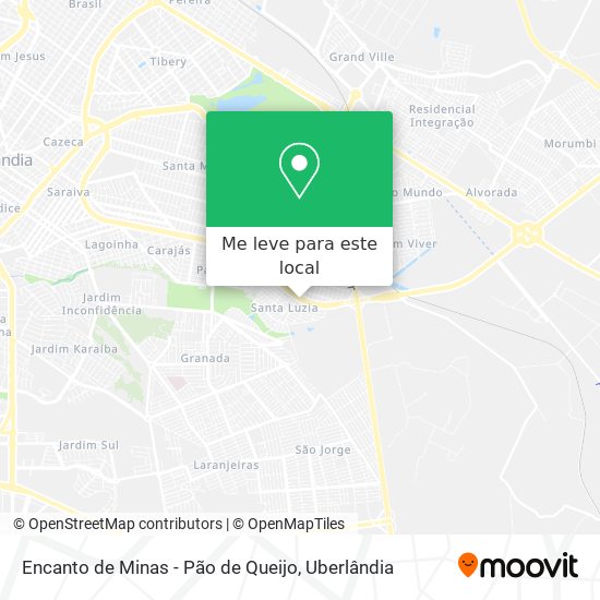 Encanto de Minas - Pão de Queijo mapa