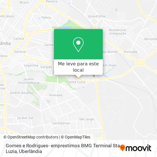 Gomes e Rodrigues- emprestimos BMG Terminal Sta Luzia mapa