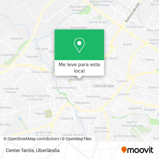 Center faróis mapa