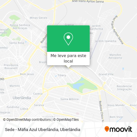 Sede - Máfia Azul Uberlândia mapa