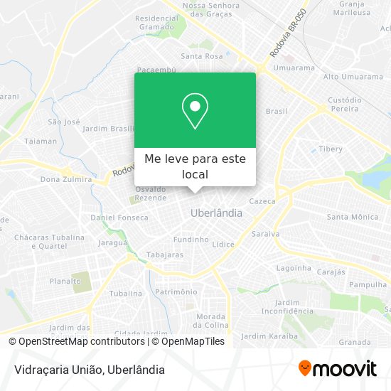 Vidraçaria União mapa