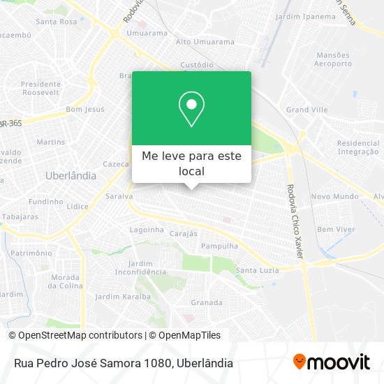 Rua Pedro José Samora 1080 mapa