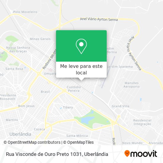 Rua Visconde de Ouro Preto 1031 mapa