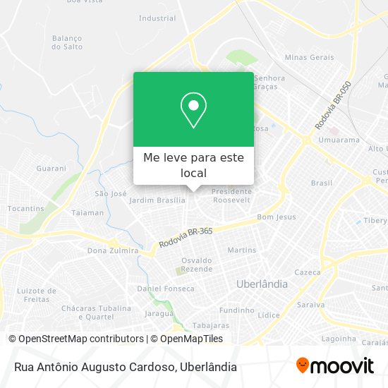 Rua Antônio Augusto Cardoso mapa
