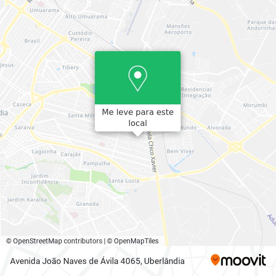 Avenida João Naves de Ávila 4065 mapa