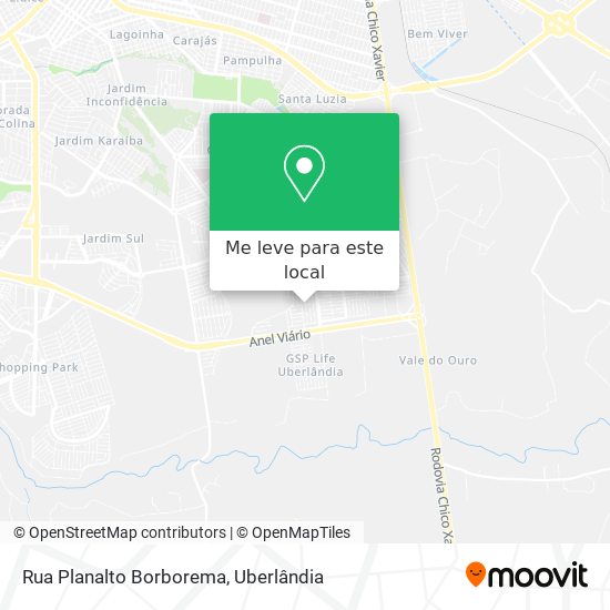 Rua Planalto Borborema mapa