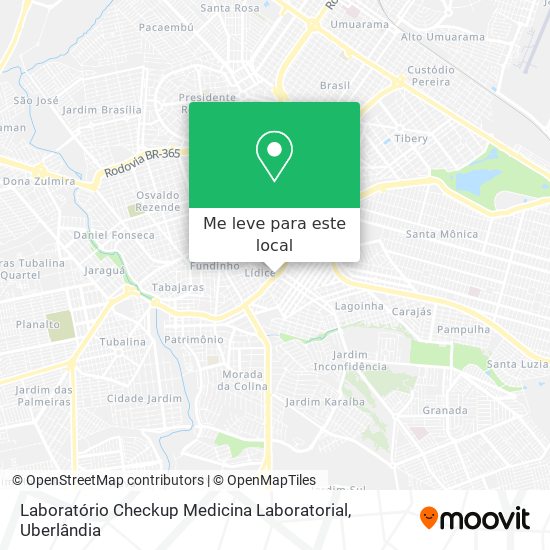 Laboratório Checkup Medicina Laboratorial mapa