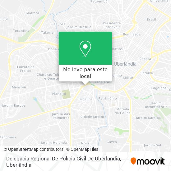 Delegacia Regional De Polícia Civil De Uberlândia mapa