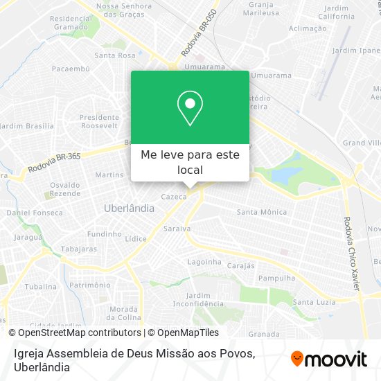 Igreja Assembleia de Deus Missão aos Povos mapa