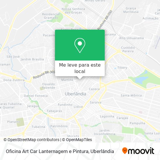 Oficina Art Car Lanternagem e Pintura mapa