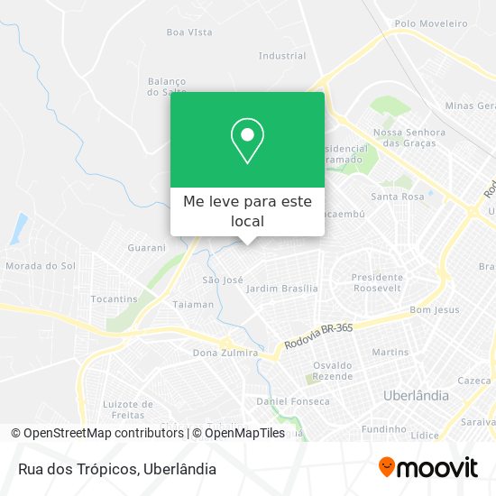 Rua dos Trópicos mapa