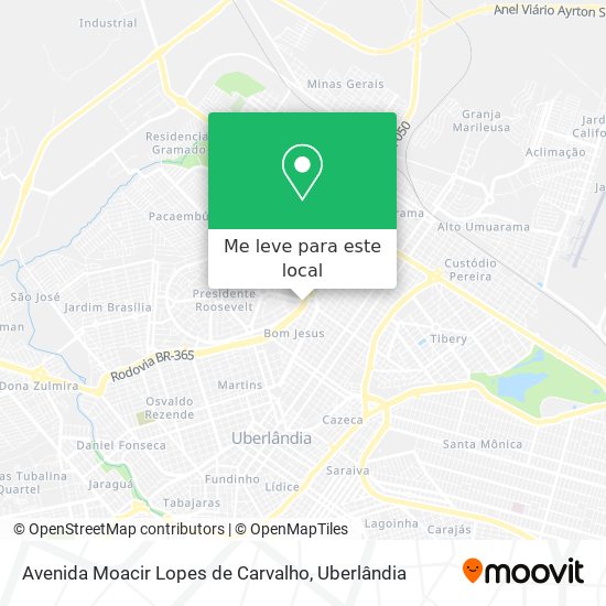 Avenida Moacir Lopes de Carvalho mapa