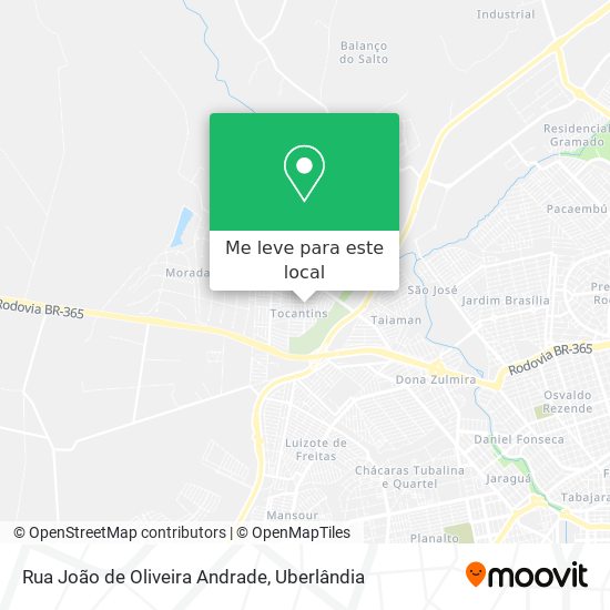 Rua João de Oliveira Andrade mapa