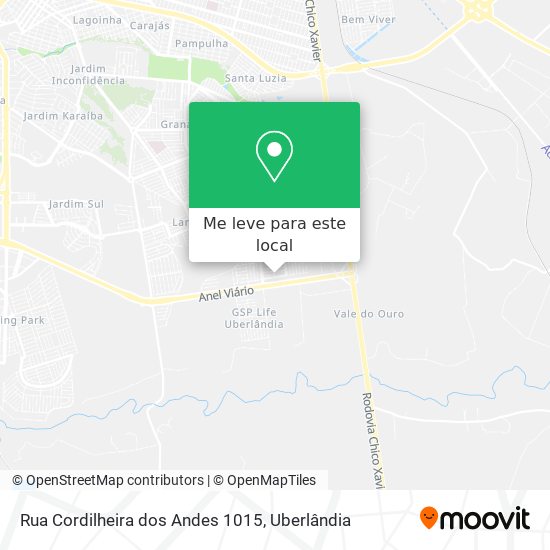 Rua Cordilheira dos Andes 1015 mapa