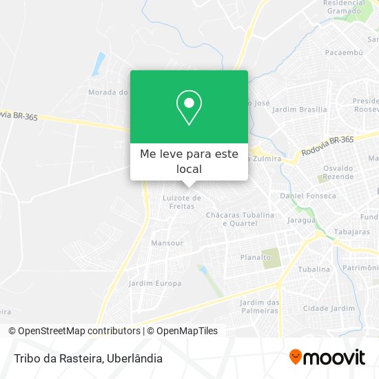 Tribo da Rasteira mapa