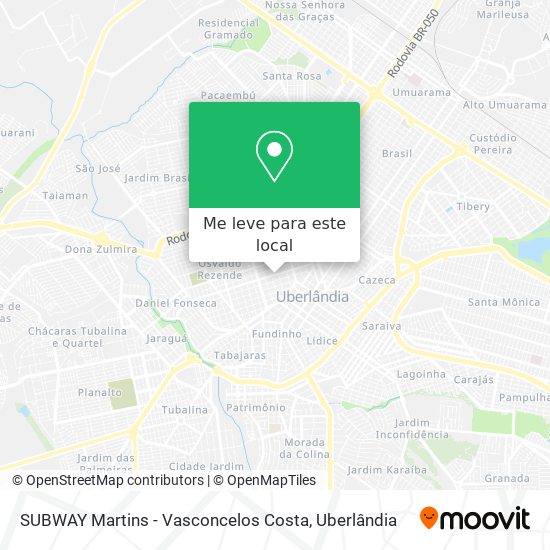 SUBWAY Martins - Vasconcelos Costa mapa