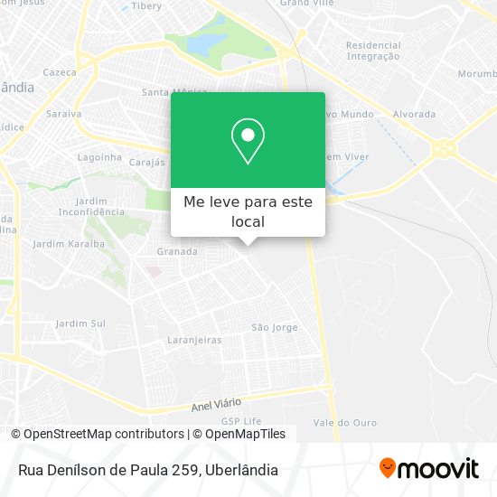 Rua Denílson de Paula 259 mapa