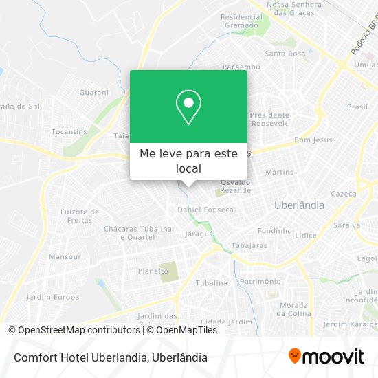 Comfort Hotel Uberlandia mapa