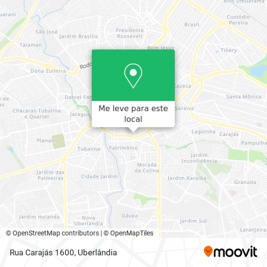 Rua Carajás 1600 mapa