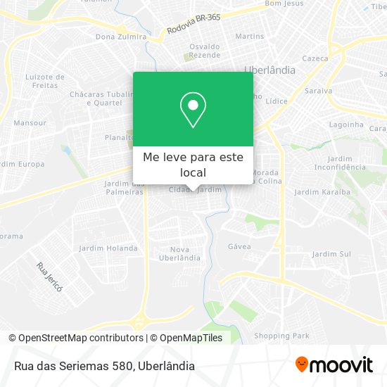 Rua das Seriemas 580 mapa