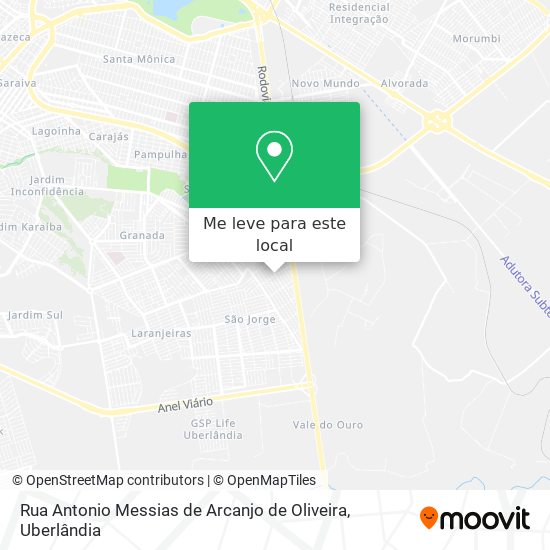 Rua Antonio Messias de Arcanjo de Oliveira mapa