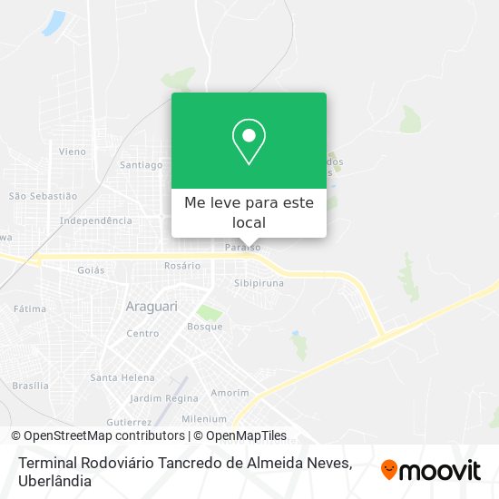 Terminal Rodoviário Tancredo de Almeida Neves mapa