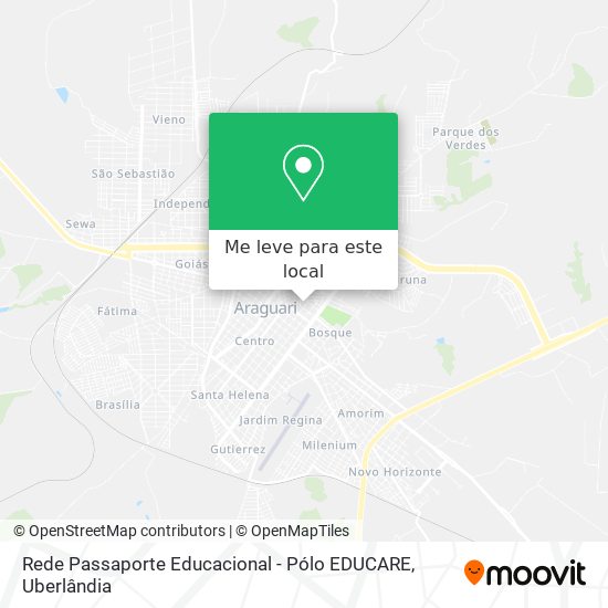 Rede Passaporte Educacional - Pólo EDUCARE mapa