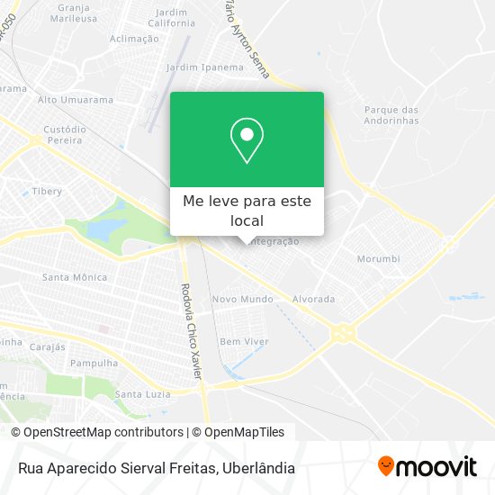 Rua Aparecido Sierval Freitas mapa