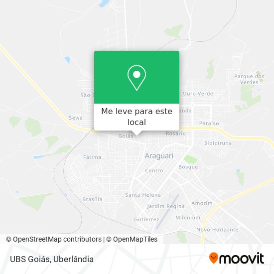 UBS Goiás mapa