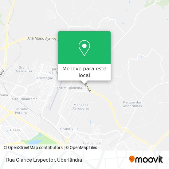 Rua Clarice Lispector mapa