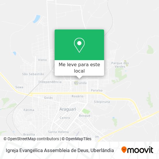 Igreja Evangélica Assembleia de Deus mapa