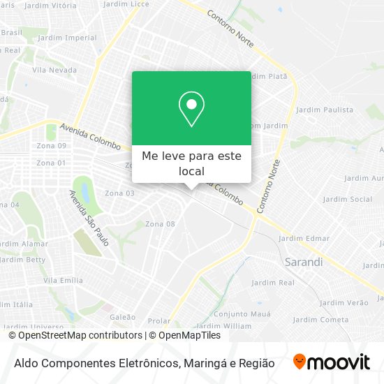 Aldo Componentes Eletrônicos mapa