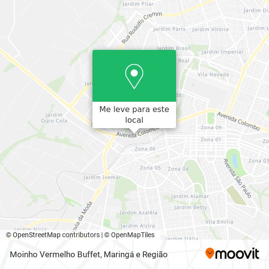 Moinho Vermelho Buffet mapa