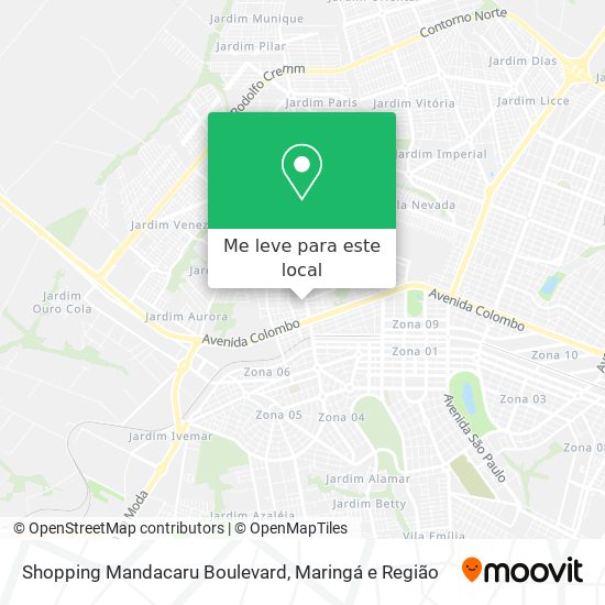 Shopping Mandacaru Boulevard mapa
