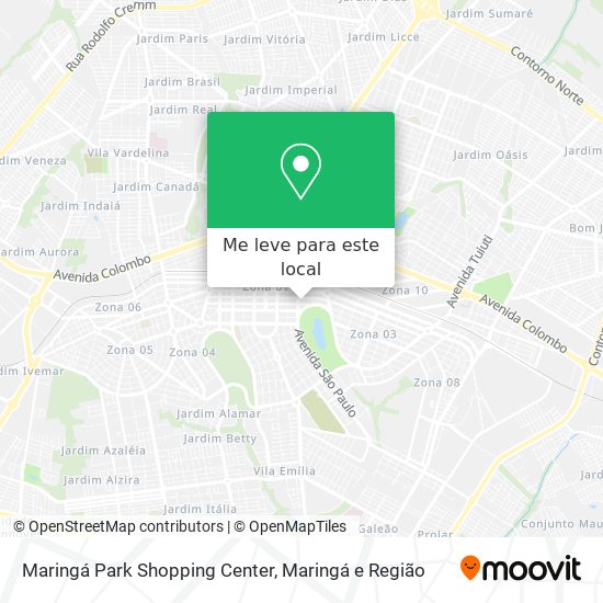 Maringá Park Shopping Center mapa