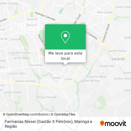 Farmacias Nissei (Gastão X Petrônio) mapa