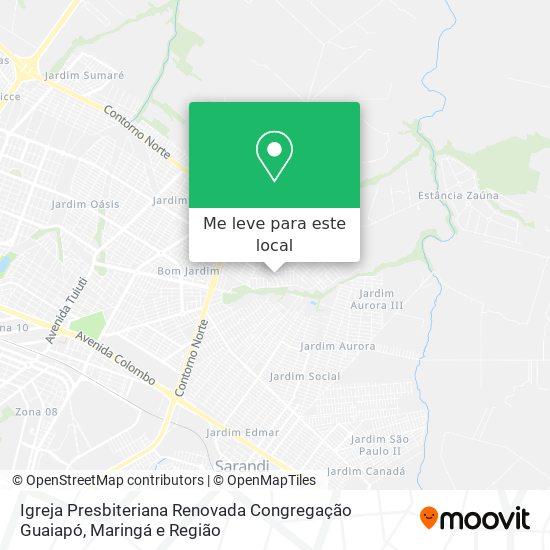 Igreja Presbiteriana Renovada Congregação Guaiapó mapa